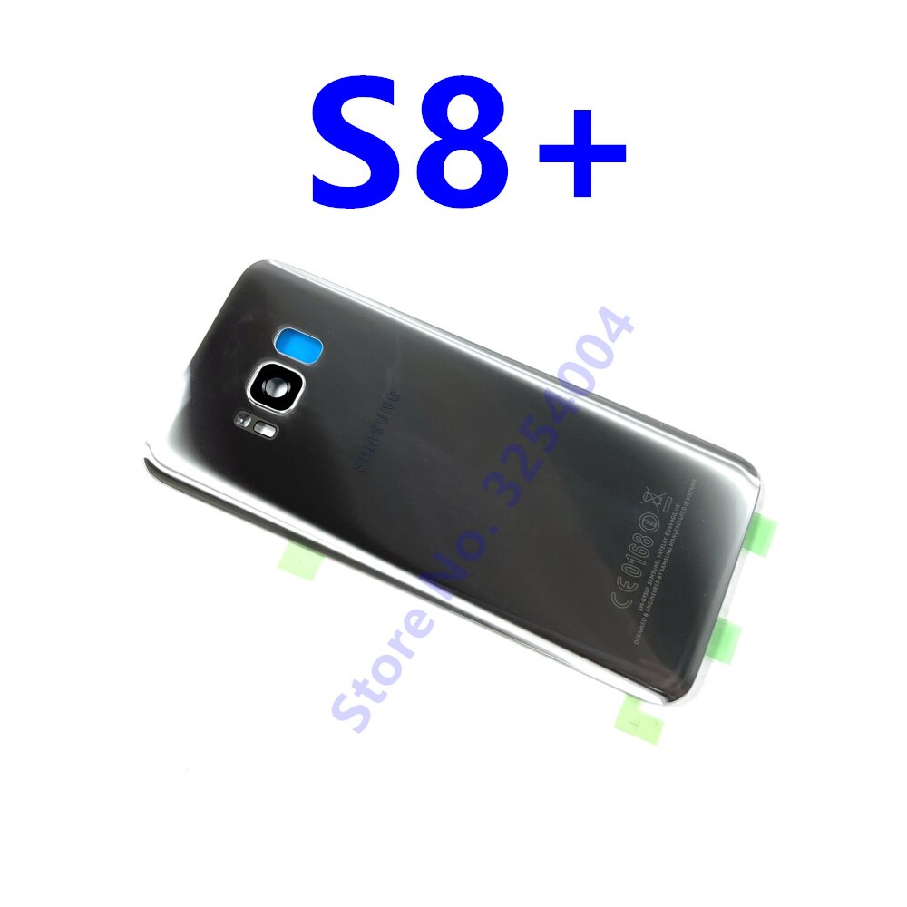 S8 vetro posteriore per Samsung Galaxy S8 G950 G950F/FD coperchio vetro batteria pannello posteriore S8 Plus S8 + G955 G955F custodia porta posteriore: S8 Plus Silver