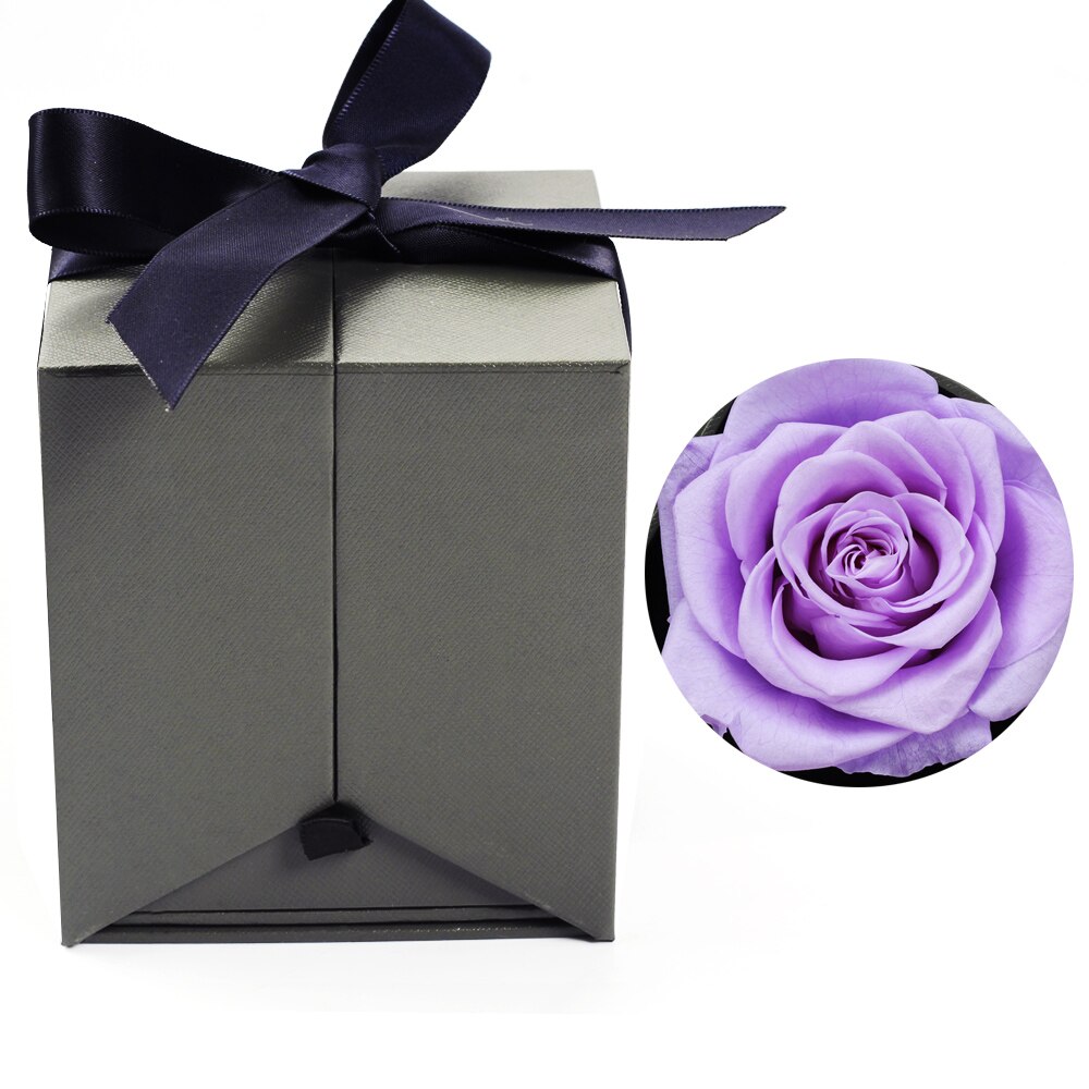 Caja de joyería de 6-9cm para mujer, Rosa eterna para de San Valentín, boda, Navidad, decoración del hogar, caja de embalaje de La Bella y La Bestia: E09
