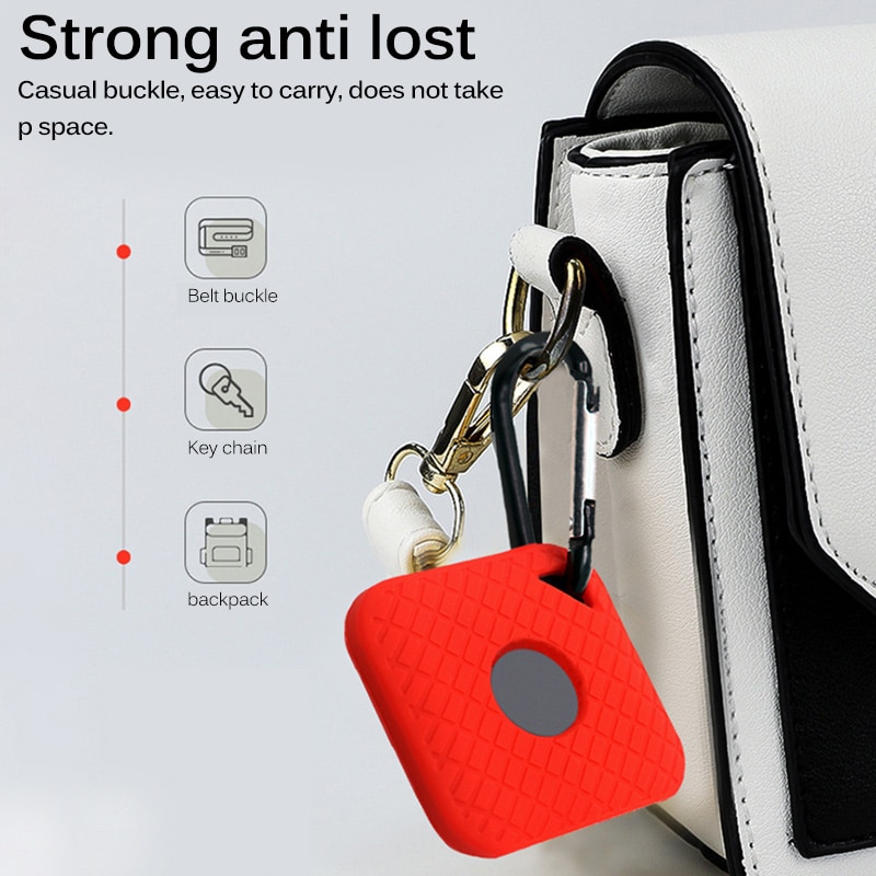 Funda de silicona antipérdida para localizador inteligente, funda protectora de silicona a prueba de arañazos con Bluetooth