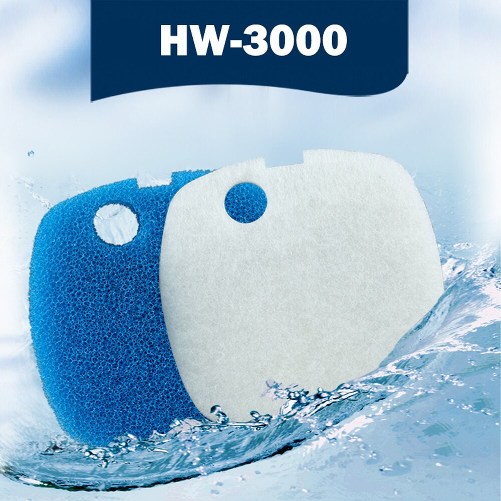 YYAQUA 4 unids/set Original azul blanco filtro cilíndrico almohadillas filtro grueso esponja almohadilla reemplazo para SUNSUN HW-3000 piezas de repuesto