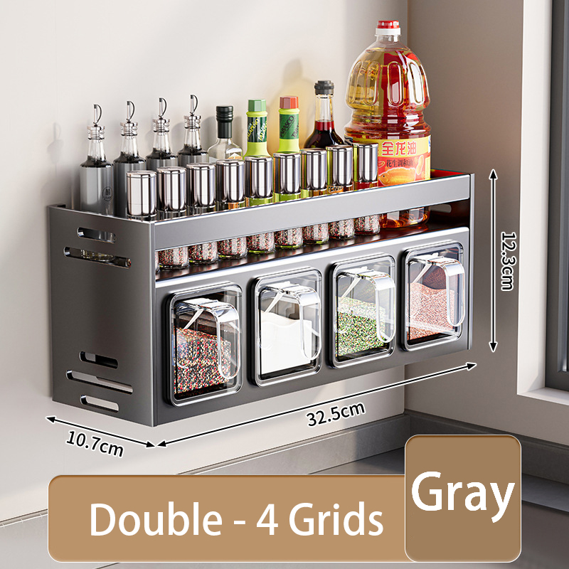 Kjøkkenkrydder krydderhylle veggmontert krydderhylle kjøkkenvegghylle multifunksjonelt oppbevaringsstativ til kjøkken: Lysegrønn