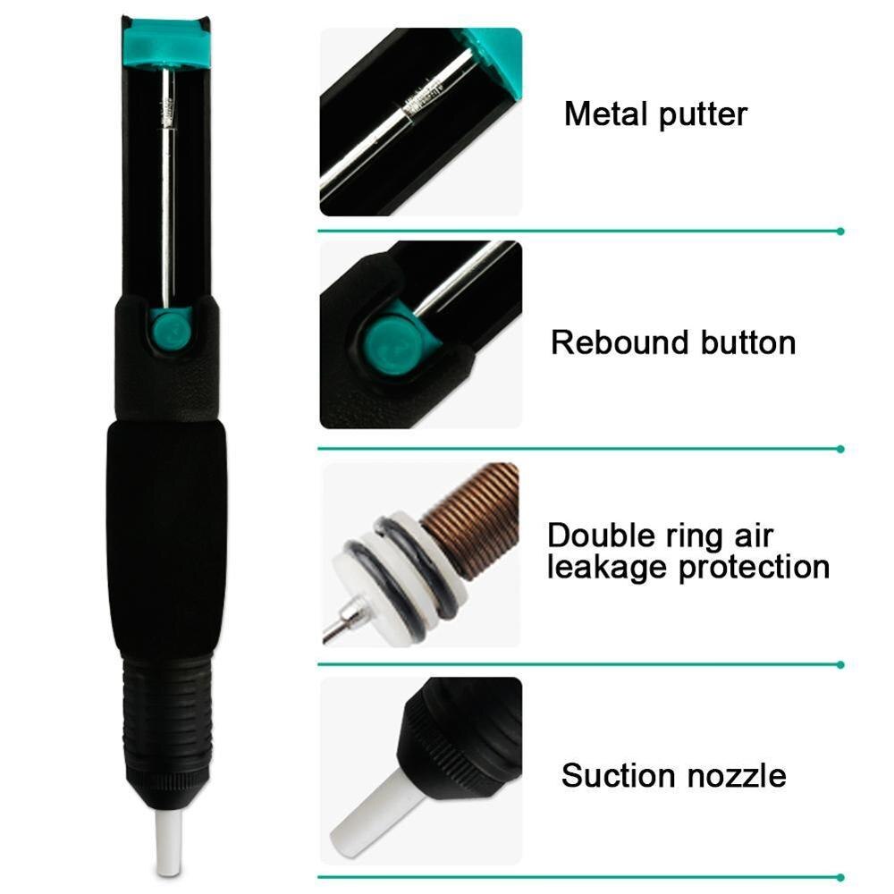 Kunststof krachtige desoldeerpomp zuignap tin vacuüm ijzer verwijdering laszuiger soldeer handpistool desoldeer soldeerbout  q3 r 0