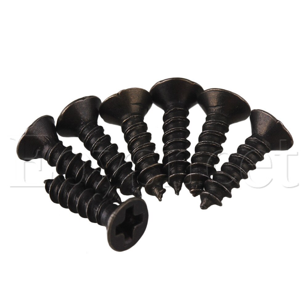 Vis à bois Antique en Bronze de 100g, 8x2mm, tête plate, filetage profond