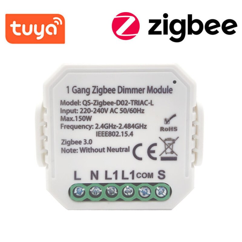 1 Tuya inteligente Dimmer interruptor relé Wifi de automatización de casa inteligente modulo de interruptor de atenuador de Control remoto Compatible con Alexa de Google