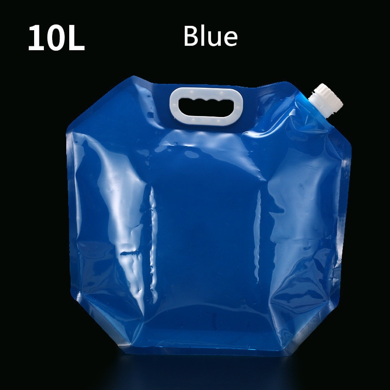 5l/10l udendørs foldbar sammenklappelig sammenklappelig drikkebil vandposebærer container udendørs camping vandreture picnic nødsæt: 10l blå
