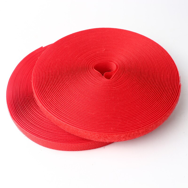 20Mm Self-Adhesive Velcro Color Hook and Loop Self-Adhesive Buckle Belt Clothing Backpack Diy Hand-Sewn Jewelry Accessories 2M: Red 2m