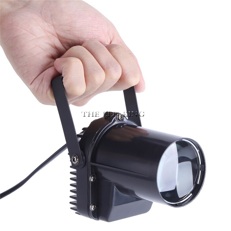 Pinspot Light Spotlight Super Bright Lamp Black body LED Spotlight 12W Red/Green/Blue/White/Ultraviolet Color Lighting for KTV