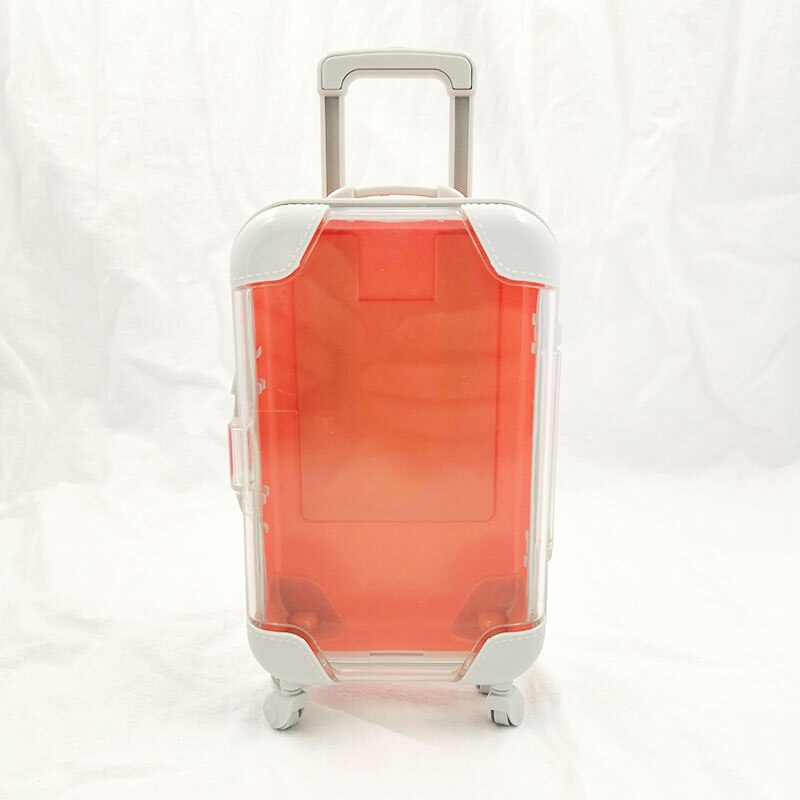 10 pièces faux cils boîte d'emballage rose bagages cils valise vison cils emballage moelleux et bouclé case vide: F