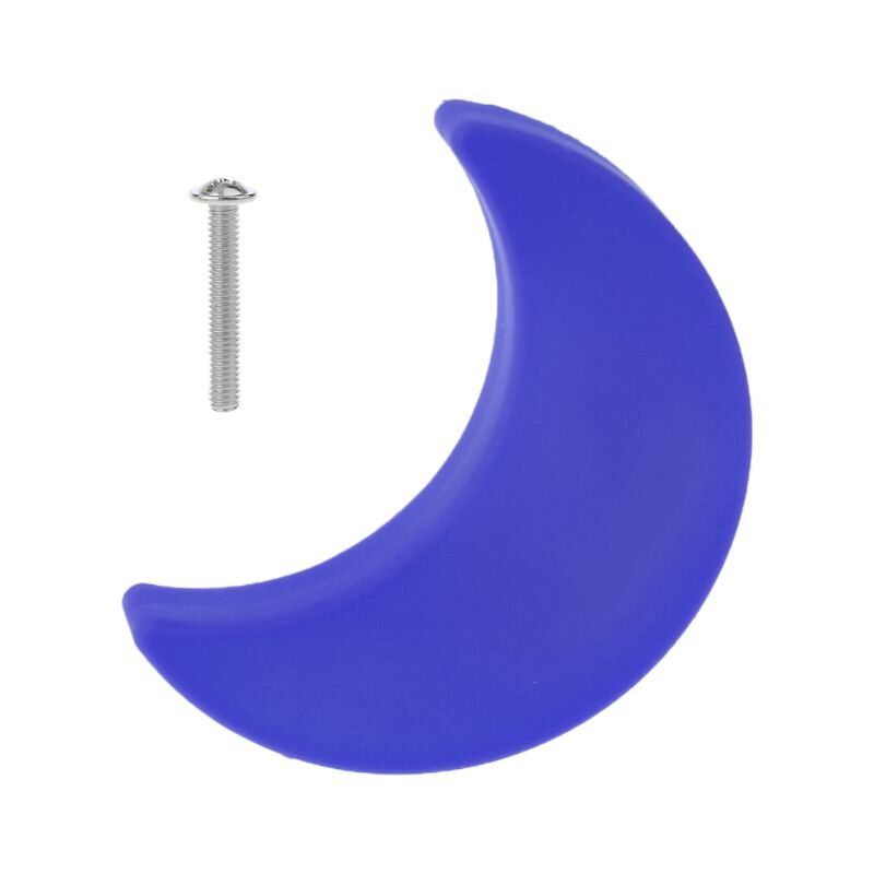 Tirador anticolisión para puerta de armario para niños, tiradores creativos para muebles con forma de luna y estrella de dibujos animados: 5