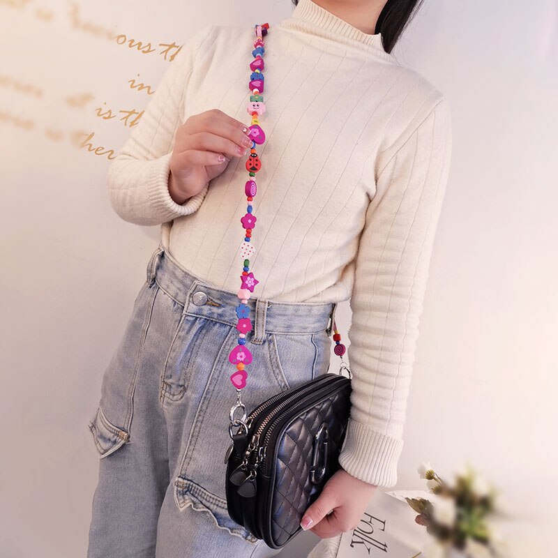 Mobile Phone Lanyard Hand-beaded Pendant Mobile Phone Case Universal Belt Clip Anti-lost Rope Long Crossbody Lanyard Can Carry