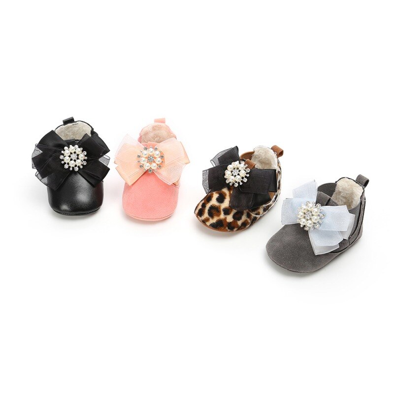Baby Laarzen Bloem Pu Leer Baby Mocassins Schoenen Sofe Sole Baby Meisjes Jongens Schoenen Laarzen