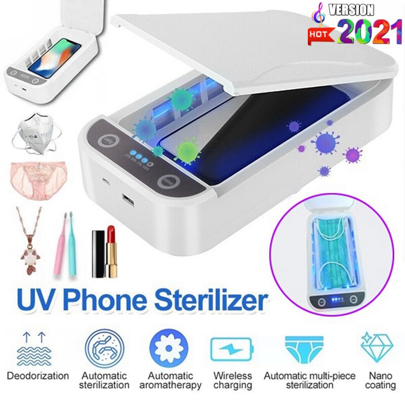 USB Chirurgische Gesicht Maske UV maske Sterilisator Kasten Desinfektor Multifunktionale Tragbare UV Zelle Person Clever Telefon Sterilisator Kasten