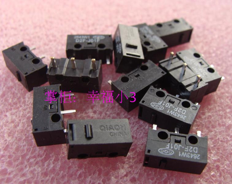 Original QIAOH D2F-J01F Mouse Micro Switch Follow Omron Mouse Technology Mouse Button Black Dot
