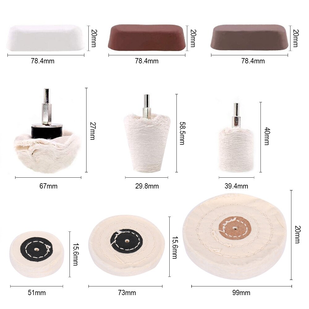 3 Stuks 4 Inch Schuine Wol Wiel Wol Polijstpad Viltschijf Polijsten, Pools Wiel