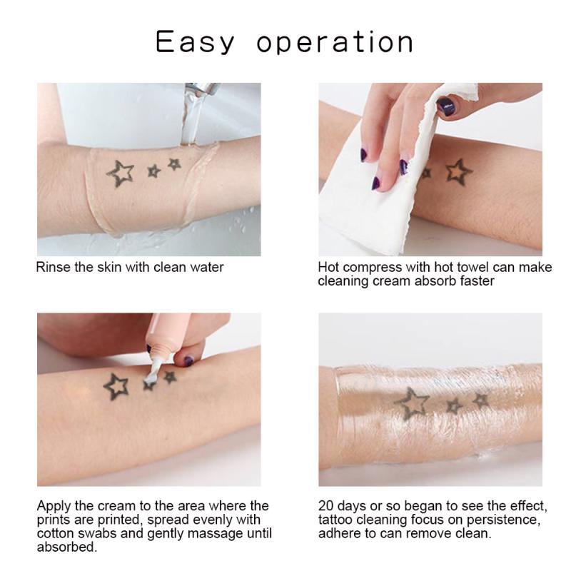 Creme permanente da remoção da tatuagem nenhuma necessidade para a remoção da dor força máxima acessórios da tatuagem da arte do corpo