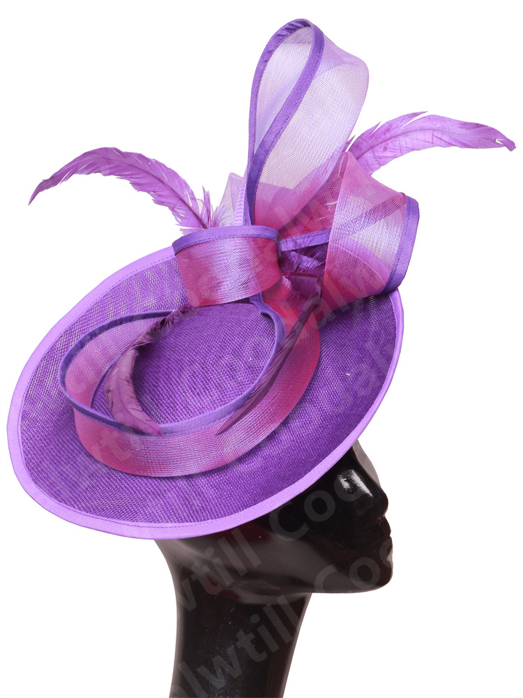 Rosa quente derby fascinator chapéu feminino casamento igreja acessórios de cabelo senhoras chique véu moda pillbox boné elegante festa millinery