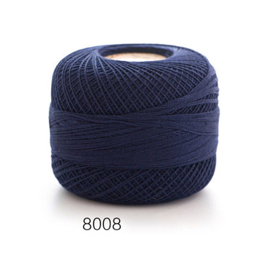 100%  bomuld 50g/ stk 0.8mm blonde hæklegarn  by 1.5mm hæklenåle, håndstrikket babysilke tyndt garn til strik: 8008