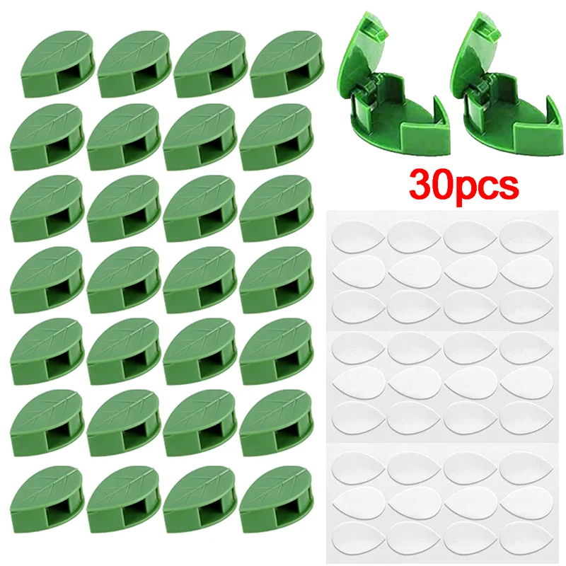 Clips muraux invisibles pour plantes grimpantes, 10 à 30 pièces, crochet auto-adhésif, Traction de vigne, décoration de jardin de maison: Or