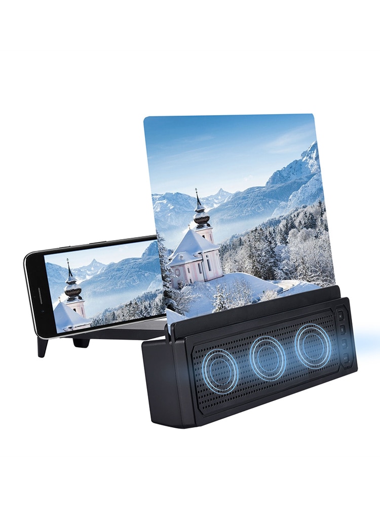 14 Inch 3D Gsm-scherm Vergrootglas Met Bluetooth Speaker Hd Video Versterker Stand Beugel Met Movie Game Vergrootglas Fold