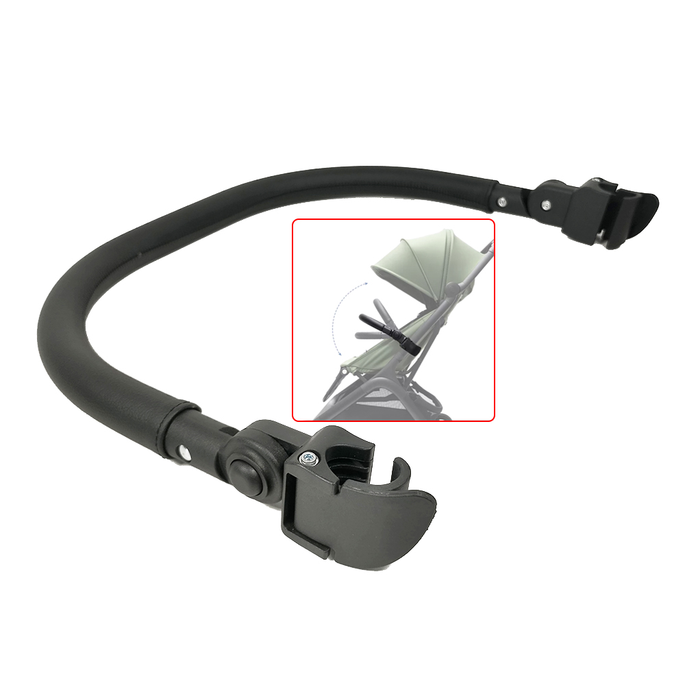 Stroller Armrest For Bugaboo Butterfly Buggy Bumper Bar With Leather Cover Angle Adjustable Foldable Baby Replace Accessories