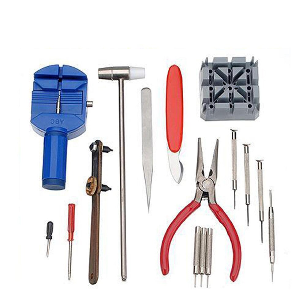 16Pcs /set Watch Tools Watch Case Opener Link Pin Remover Repair Tools Kit Watchmaker Tools: Default Title