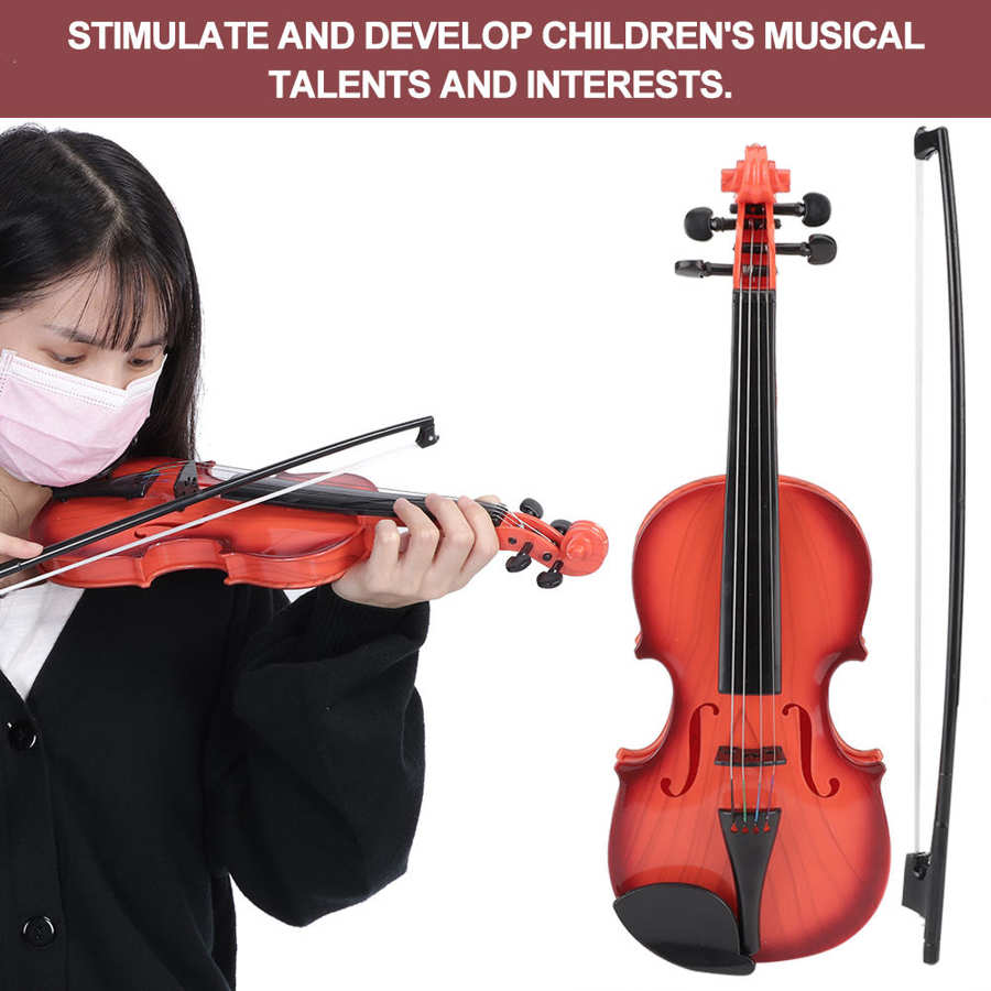 Pædagogisk simuleret børne akustisk violin legetøj justerbar streng musikalsk nybegynder udvikle instrument praksis børnelegetøj