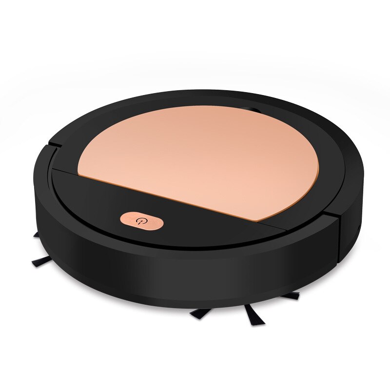 sweep robot household automatic cleaning machine USB charging vacuum cleaner small household appliances: No voice - black