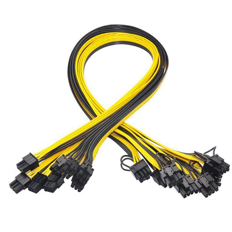 8 Stuks 8 Pin Pci-E Naar 2 Pci-E 8 (6 + 2) pin Power Cable &amp; 10Pcs 16AWG 6 Pin Pci-E Naar 8 Pin (6 + 2) pci-E Gpu Power Kabel