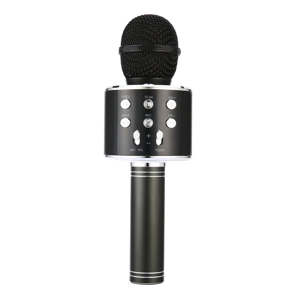 Micrófono Bluetooth para Karaoke KTV, altavoz inalámbrico, reproductor de música, micrófono de bolsillo, grabador para cantar: black