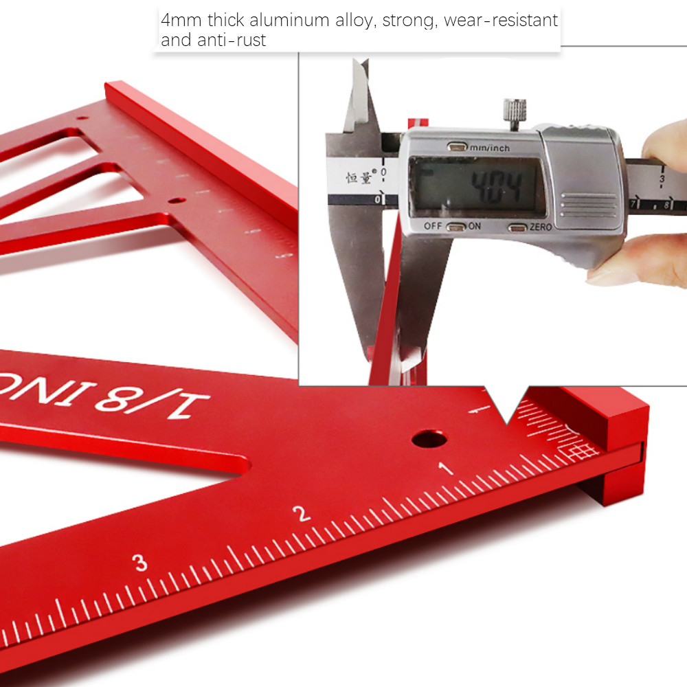 Aluminum Rafter Square Carpenter Inch Speed Square Ruler Woodworking Triangle Marking Gauge Framing Square Layout Tool