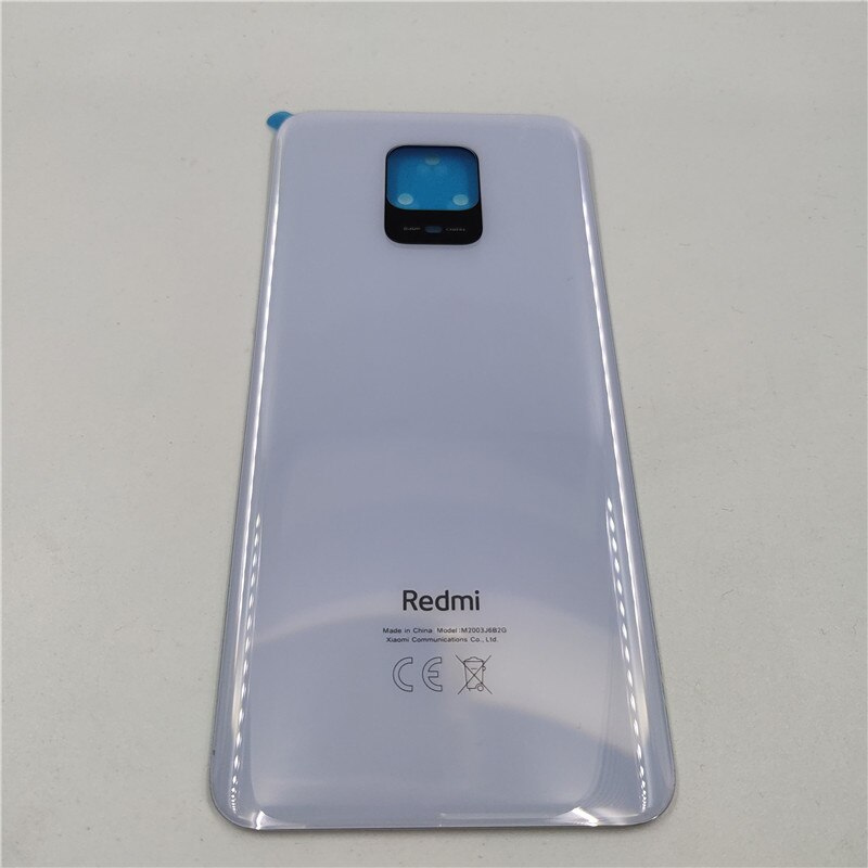 Nuovo vetro posteriore per Xiaomi Redmi Note 9 Pro 9S (64MP) coperchio batteria custodia posteriore pannello porta: WHITE
