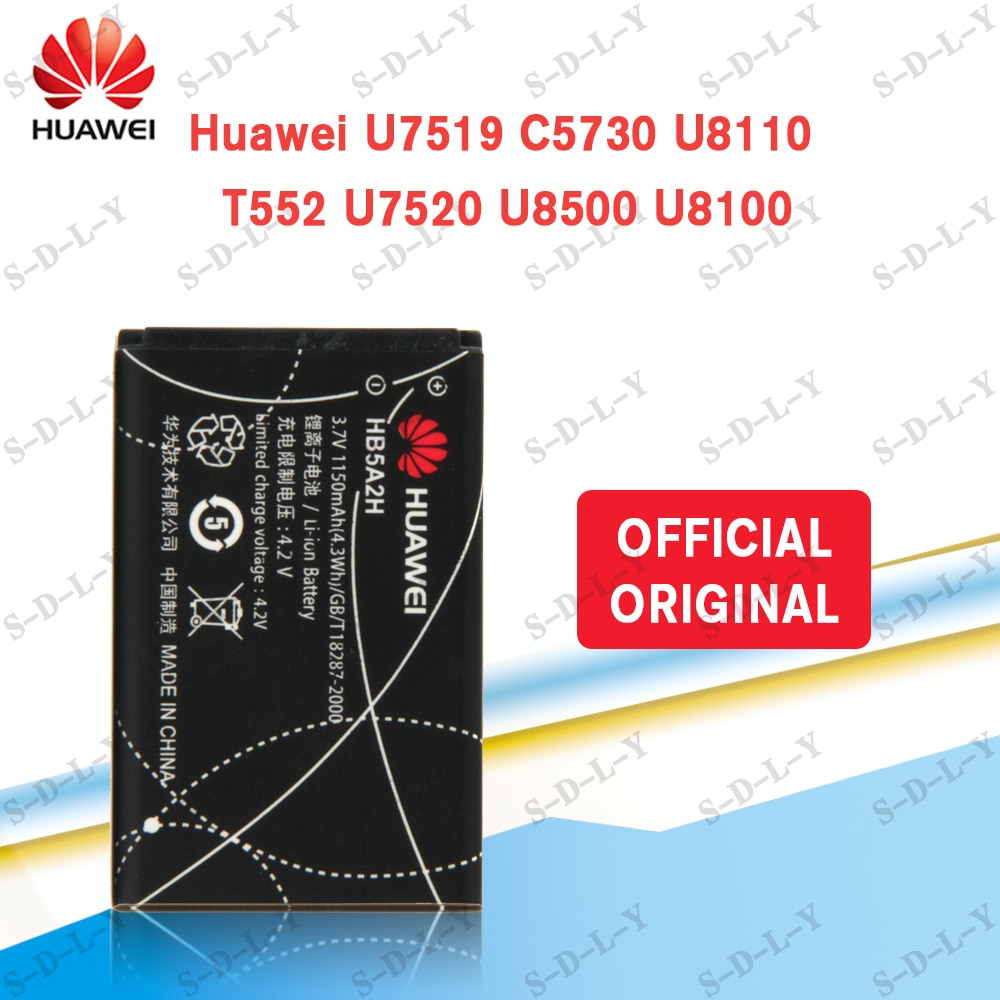 100% Huawei Batterie 1150mAh HB5A2H für Huawei C5730 C5070 C8000 U8110 U8500 U8100 T520 T552 T550 E5220 U7519 U7510 u7520 Batterie