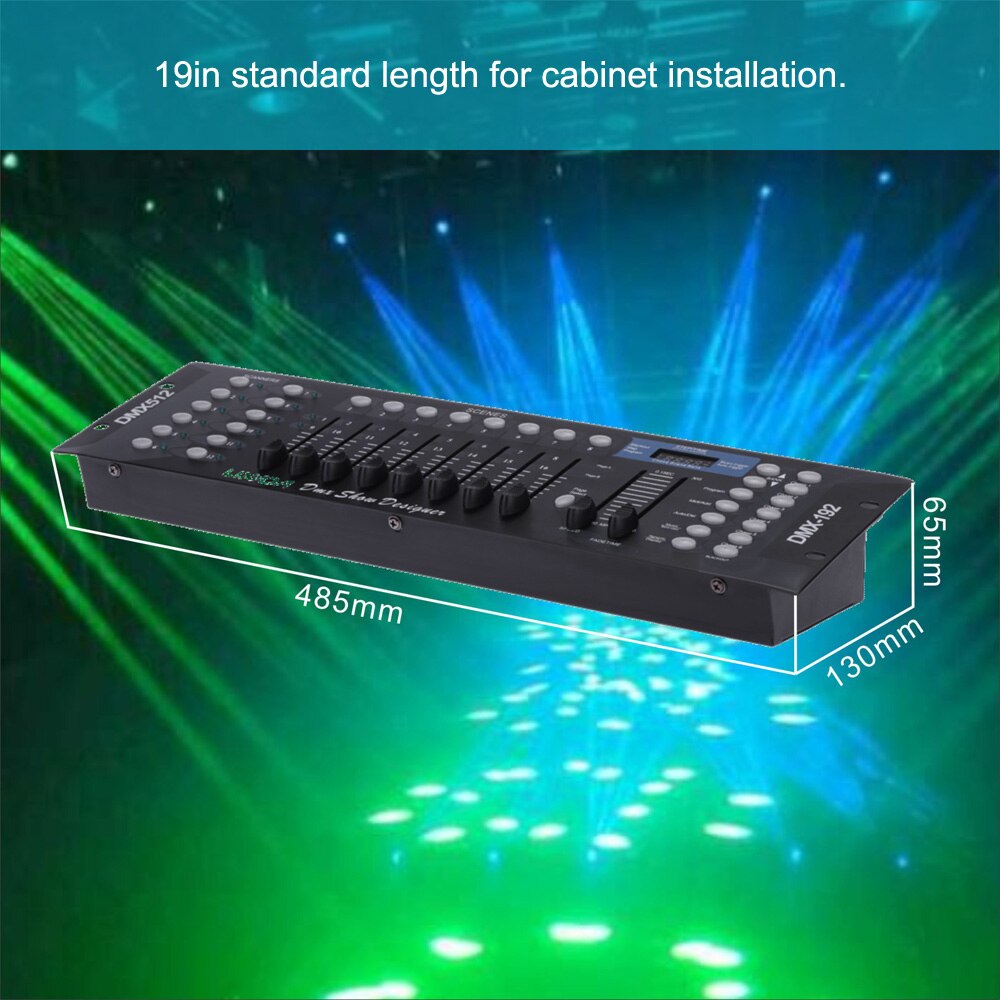 Lixada 192 Kanäle DMX512 Regler Konsole für Bühne Licht Party DJ Disko Betreiber Ausrügestochen