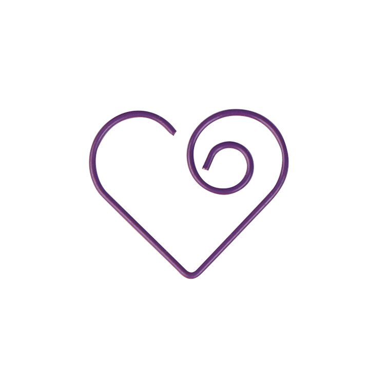 love heart shaped Paper Clips Decorative Stationery Clips Kawaii Stationery Office Metal Clip Paper Clips Metal