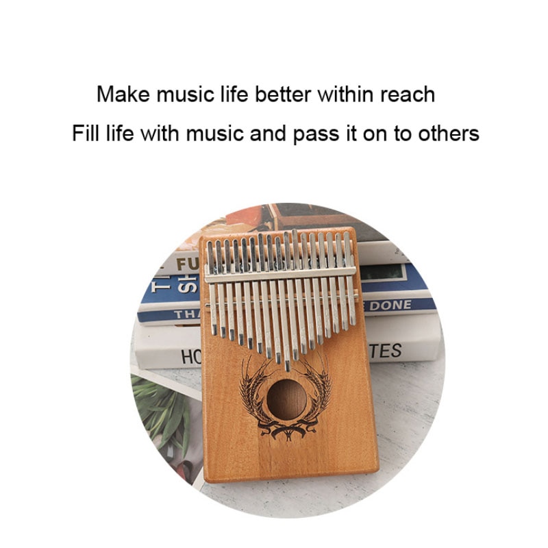 God kalimba musikinstrument bærbar 17 tangenter akacie tommelfinger klaver melodi hammer kalimba mbira keyboard