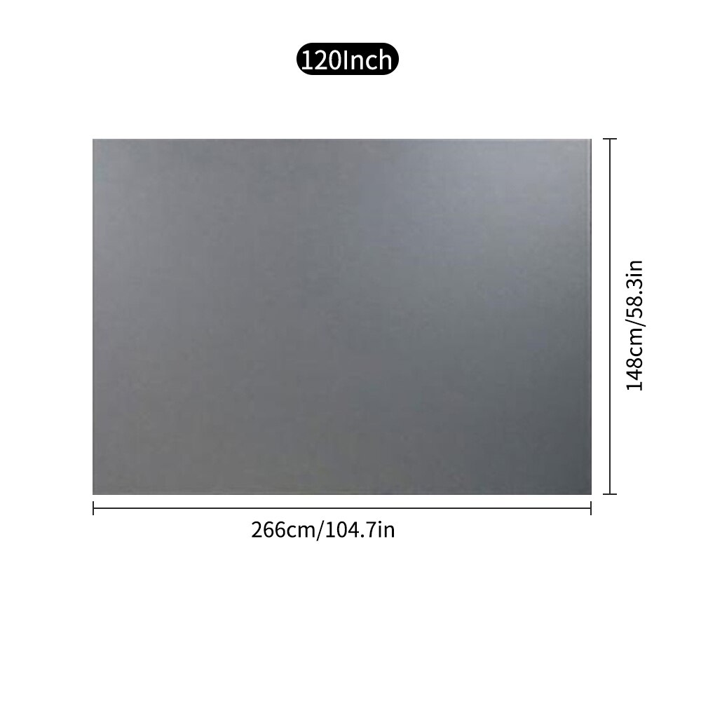 60 Inch Portable Metal Projector Screen Anti-Light Movie Screen 16:9 3D 4K 1080P HD Foldable Projection Screen Easy to Clean