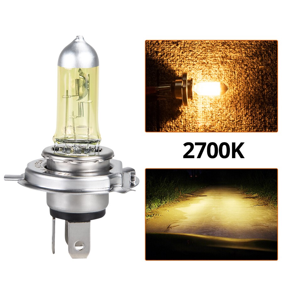 Bombillas halógenas H4 H7 para coche, faro delantero de 100W 55W 12V, Super brillante luz del coche, 1 Uds.