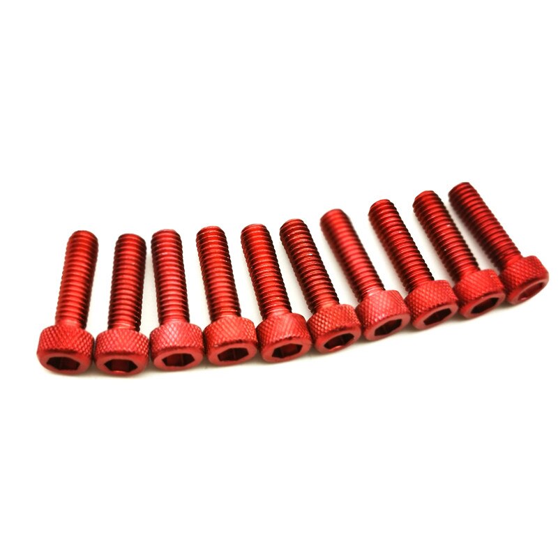 Decoraciones de colores: rojo, azul, dorado, Morado, plateado, universal, accesorios de motocicleta M6, pegatina de tornillo para motocicleta, tornillos para moto 6MM: Rojo