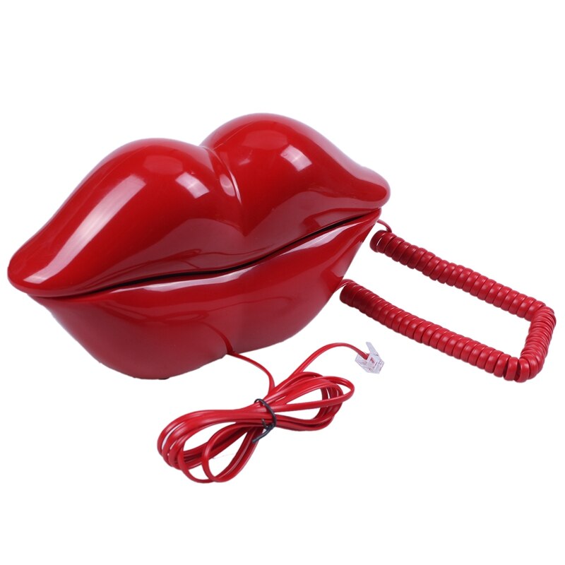 Novelty Sexy Red Mouth Phone with Lipstick by Home Phone Cable