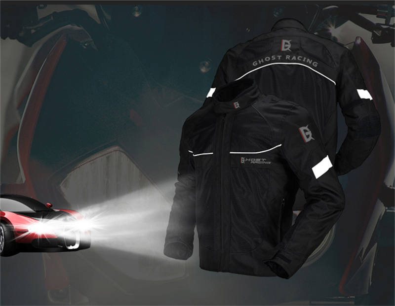 Ghost racing motorjas, winddichte motorjas, volledige beschermende kleding voor motorfietsen, winter motorkleding