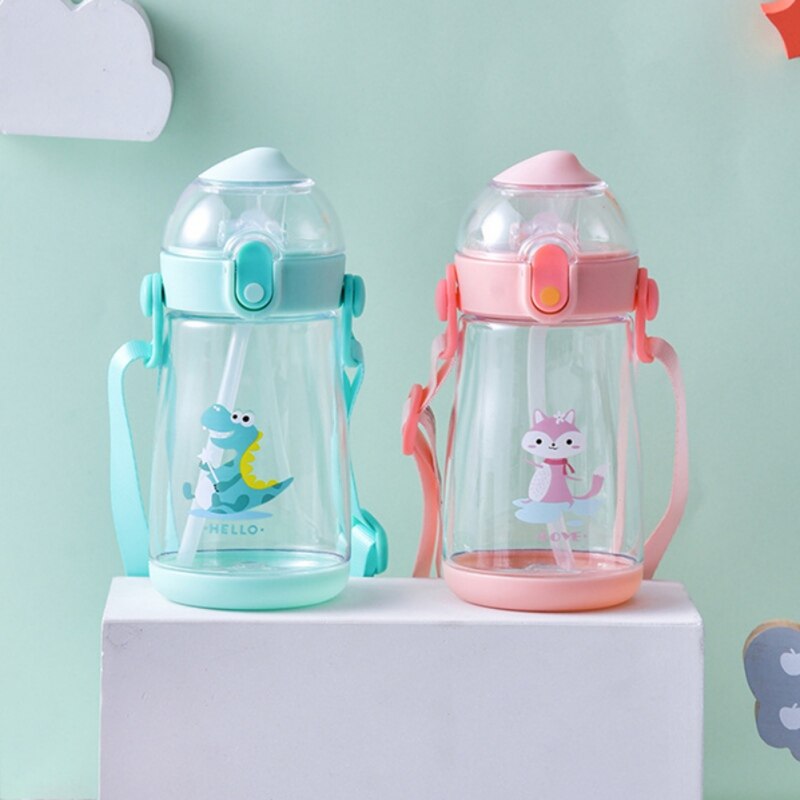 Babys drikkekop baby drikkekop halm kop studenterrem drikkekop 380ml bpa gratis