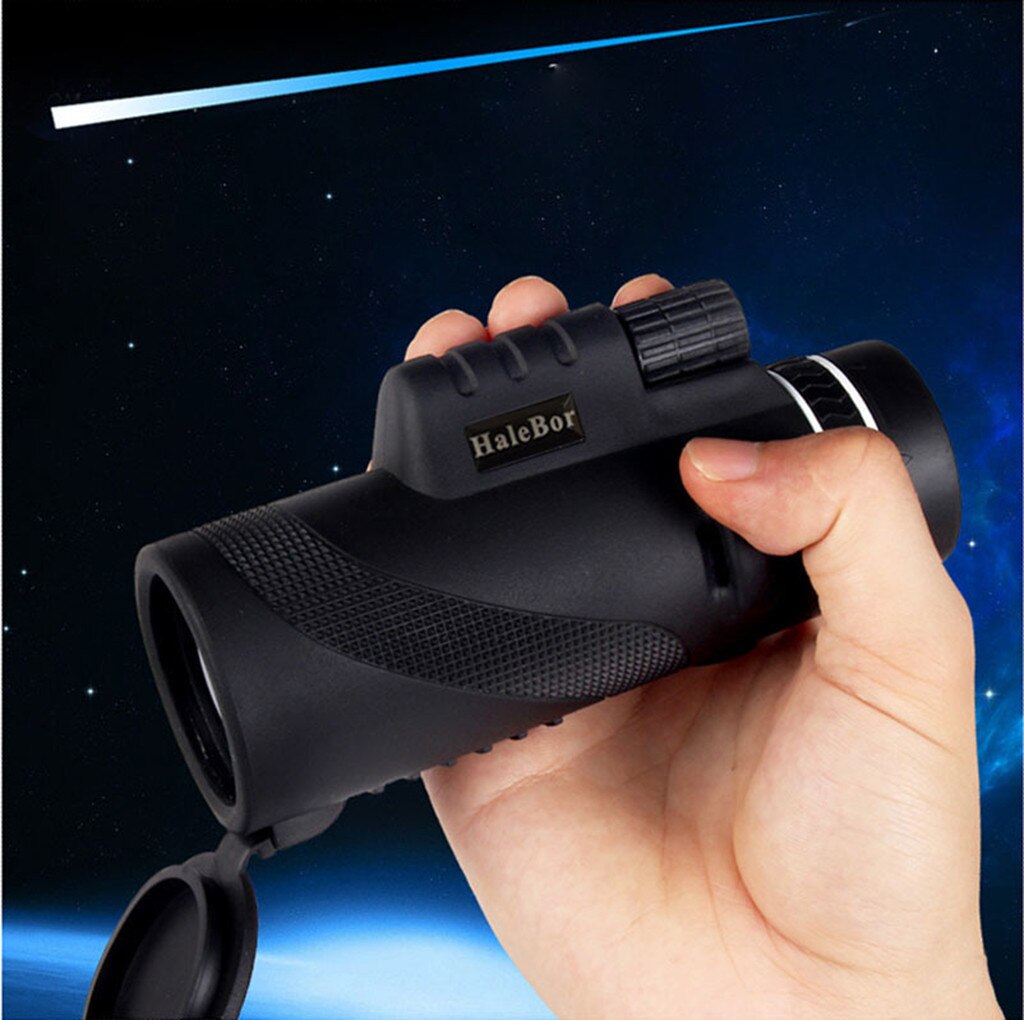 HaleBor High Power 50X60 HD Monocular Telescope Shimmer Night Vision Outdoor Hiking Anti-slip биноколь военный Q1
