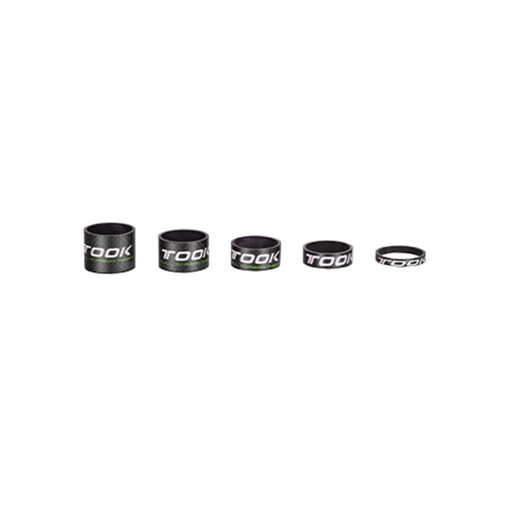 TOSEEK Full Carbon Fiber 5/10/15/20/25mm Bike Front Fork Washer Stem Washer Ring MTB Bike Headset Spacers Bicycle Parts: Green Glossy
