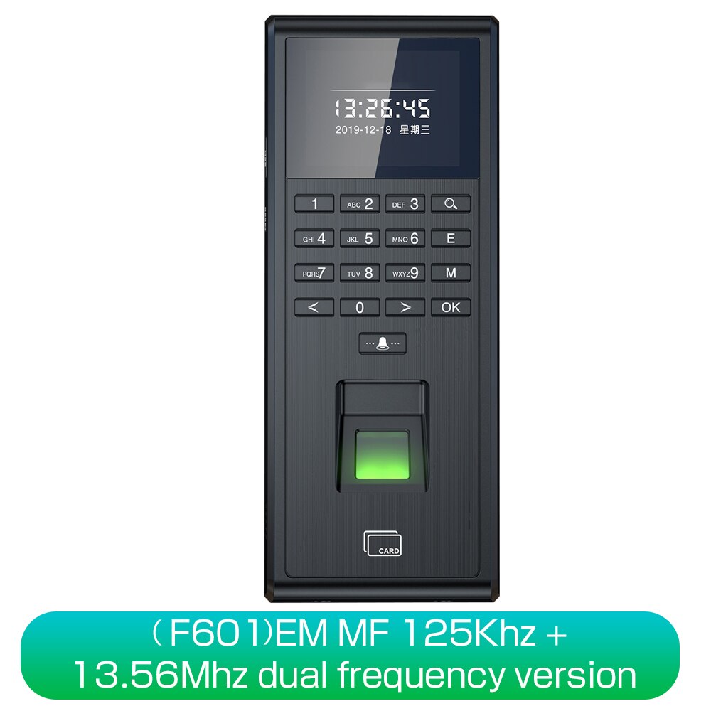 125Khz RFID Biometric Fingerprint Time Attendance Access Control Keypad Electronic USB Time Clock Recorder Time Attendance TCP