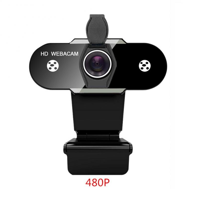 1080P/2K Hd Webcam Met Privacy Cover Webcam Met Ruisonderdrukking Microfoon Draaibare Webcam Ondersteuning Live Video call Meeting: 480p