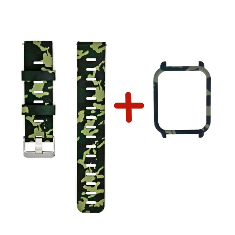 1Set Weiche Silikon Armband Handgelenk Strap Harte PC Schutzhülle Shell Haut Protector für Xiaomi Huami Amazfit Bip Bit jugend Sma: NO.2