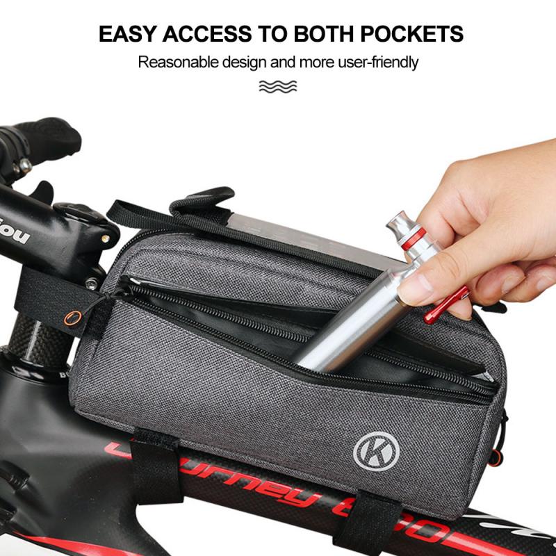 Regntæt cykeltaske ramme front øverste rør cykeltaske 6.0/6.4in telefon sag touchscreen taske mtb cykeltilbehør