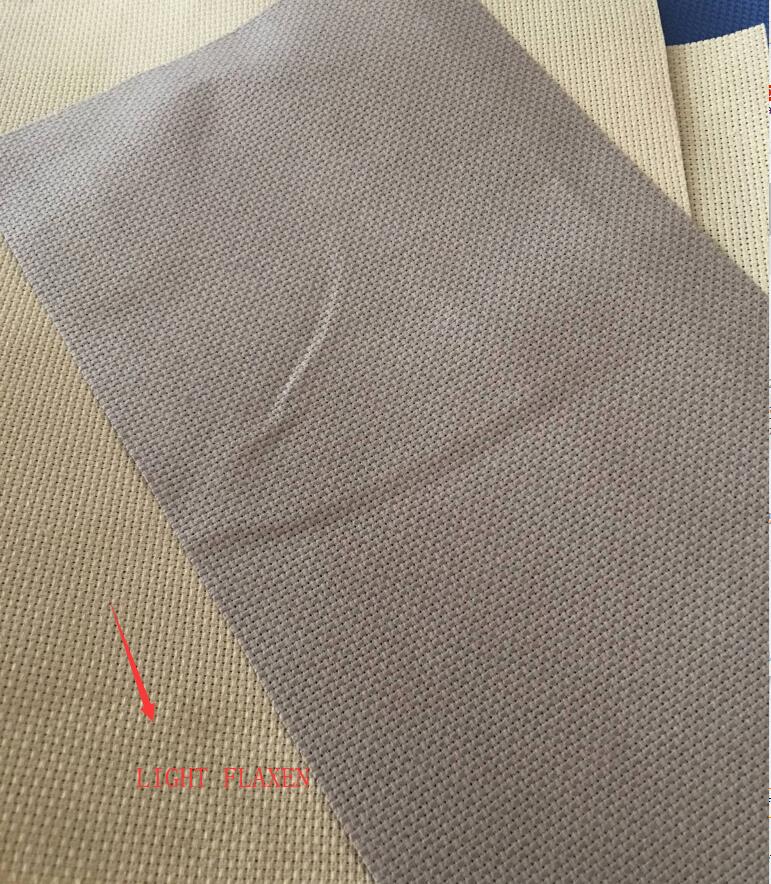 Tissu Aida en lin léger Beige jaune clair, 14ct, toile pour points de croix, bricolage, broderie à la main, fournitures artisanales: kaki foncé