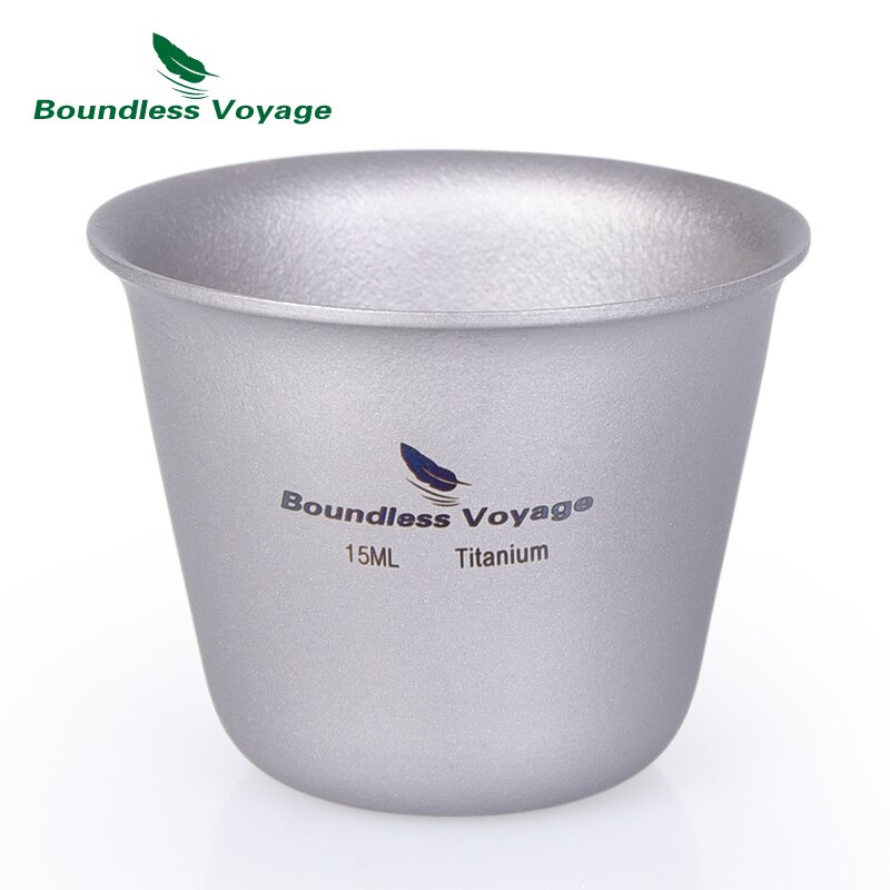 Grenzenlose Reise Titan Mini Wein Tee Sake Tasse Becher draussen Camping Picknick Party Whiskey Glaskolben Krug Getränk