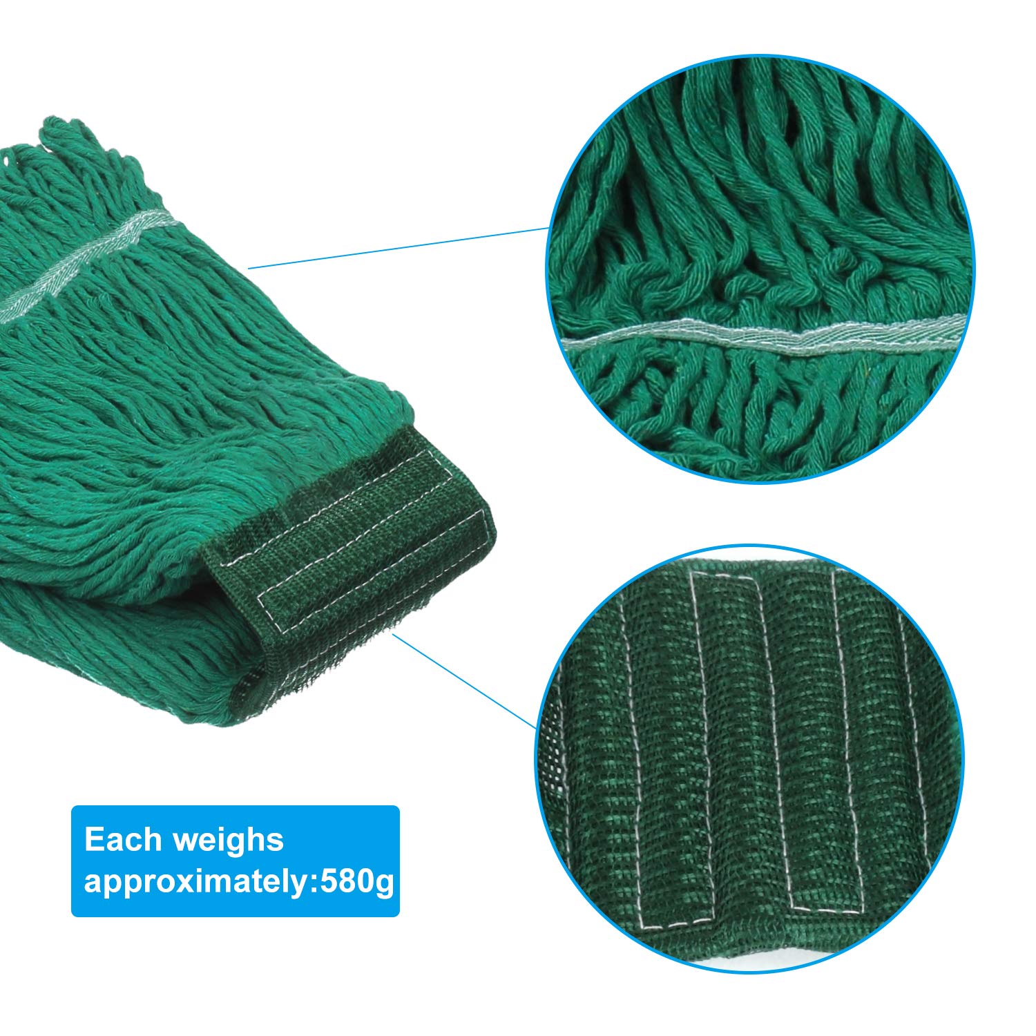 1 Pack Commercial Mop Head Heavy Duty Commercial Industrial Mop String Mop Head Replacement Cotton String Mop Replacement Head